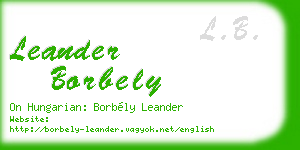 leander borbely business card