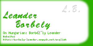 leander borbely business card